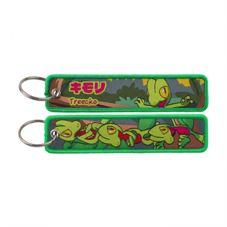 Pokemon Double sided color woven label keychain with thickened hanging rope 13x3cm 10G price for 5 pcs