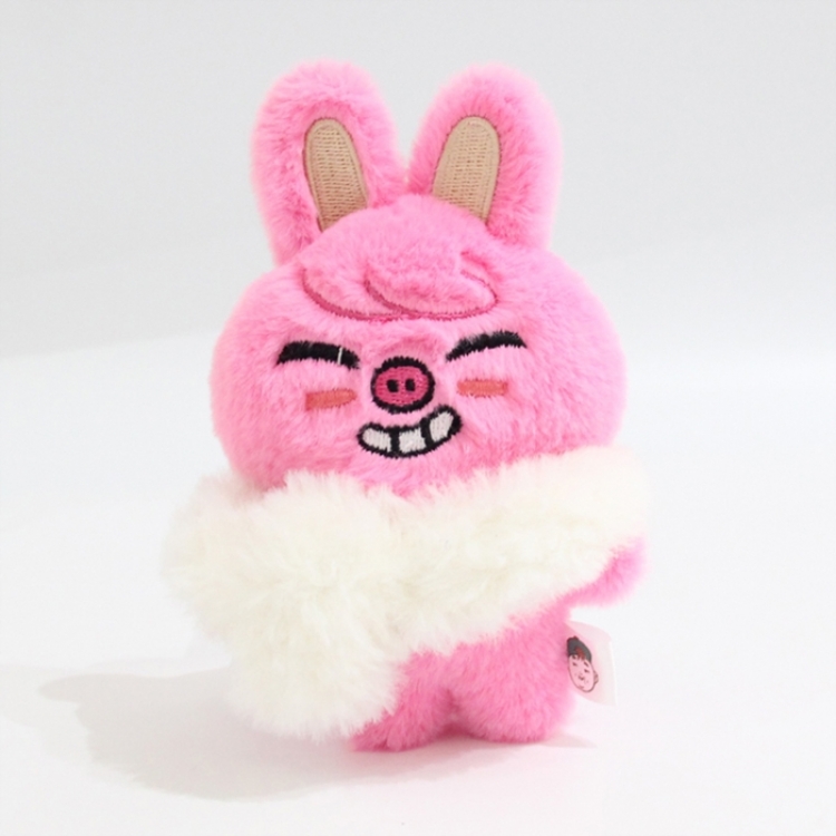 SKZOO Little rabbit fur+PP cotton plush toy pendant 12x8x5cm price for 5 pcs