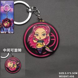 K-Pop Demon Hunters Anime peripheral rotatable keychain price for 5 pcs
