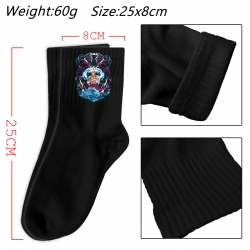 One Piece Anime Print Long Crew Cotton Socks 25x8cm