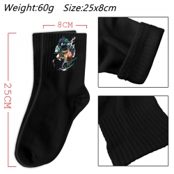 One Piece Anime Print Long Crew Cotton Socks 25x8cm