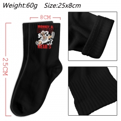 One Piece Anime Print Long Crew Cotton Socks 25x8cm
