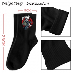 Naruto Anime Print Long Crew Cotton Socks 25x8cm