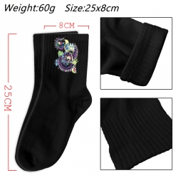  Rick and Morty Anime Print Long Crew Cotton Socks 25x8cm