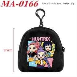 Kpop demon hunters Anime cartoon plush coin purse 9.5X9.5X4cm