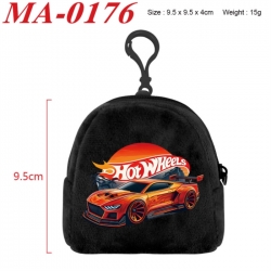 Hot Wheels Anime cartoon plush coin purse 9.5X9.5X4cm