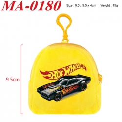 Hot Wheels Anime cartoon plush coin purse 9.5X9.5X4cm
