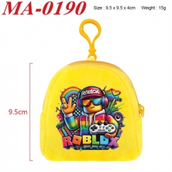 Roblox Anime cartoon plush coin purse 9.5X9.5X4cm