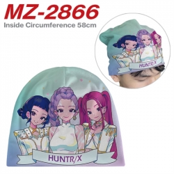 Kpop demon hunters Anime full-color printed hat knitted hat circumference 58cm