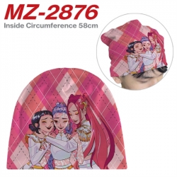 Kpop demon hunters Anime full-color printed hat knitted hat circumference 58cm