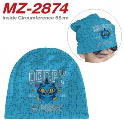 Kpop demon hunters Anime full-color printed hat knitted hat circumference 58cm