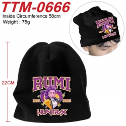 Kpop demon hunters Anime hot stamping hat knitted hat 58cm