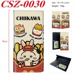 Chiikawa Anime peripheral long three fold wallet 19x10x2cm