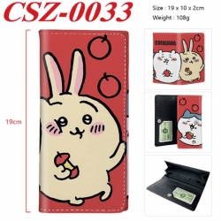 Chiikawa Anime peripheral long three fold wallet 19x10x2cm