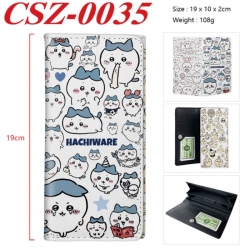 Chiikawa Anime peripheral long three fold wallet 19x10x2cm