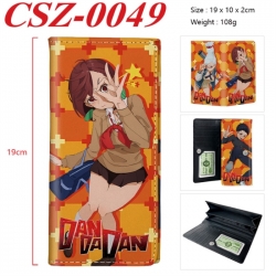DANDADAN Anime peripheral long three fold wallet 19x10x2cm