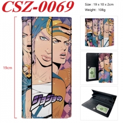 JoJos Bizarre Adventure Anime peripheral long three fold wallet 19x10x2cm