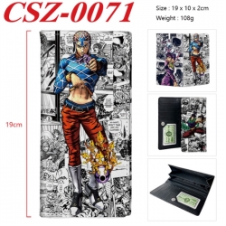 JoJos Bizarre Adventure Anime peripheral long three fold wallet 19x10x2cm