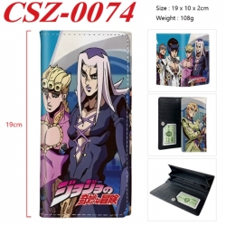JoJos Bizarre Adventure Anime peripheral long three fold wallet 19x10x2cm