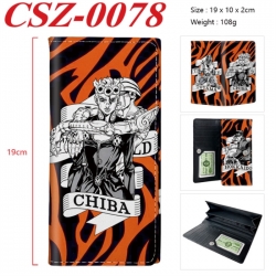 JoJos Bizarre Adventure Anime peripheral long three fold wallet 19x10x2cm