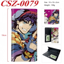JoJos Bizarre Adventure Anime peripheral long three fold wallet 19x10x2cm