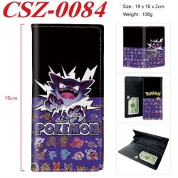 Pokemon Anime peripheral long three fold wallet 19x10x2cm