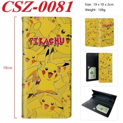 Pokemon Anime peripheral long three fold wallet 19x10x2cm
