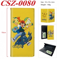Pokemon Anime peripheral long three fold wallet 19x10x2cm