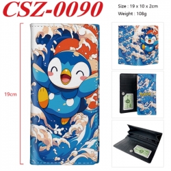 Pokemon Anime peripheral long three fold wallet 19x10x2cm