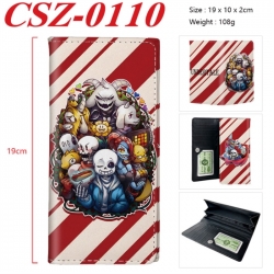 Undertale Anime peripheral long three fold wallet 19x10x2cm