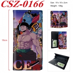 One Piece Anime peripheral long three fold wallet 19x10x2cm