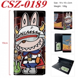 Labubu Anime peripheral long three fold wallet 19x10x2cm