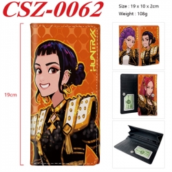 K-Pop Demon Hunters Anime peripheral long three fold wallet 19x10x2cm