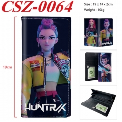 K-Pop Demon Hunters Anime peripheral long three fold wallet 19x10x2cm