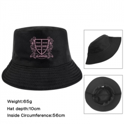 BLACK PINK Anime Printed Outdoor Fisherman's Hat Sunshade Hat 56cm