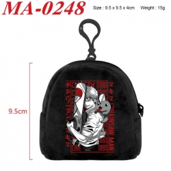 Chainsaw Man Anime cartoon plush coin purse 9.5X9.5X4cm
