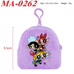 The Powerpuff Girls Anime cartoon plush coin purse 9.5X9.5X4cm