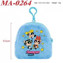 The Powerpuff Girls Anime cartoon plush coin purse 9.5X9.5X4cm