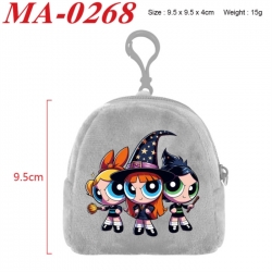 The Powerpuff Girls Anime cartoon plush coin purse 9.5X9.5X4cm