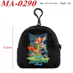 Zootopia Anime cartoon plush coin purse 9.5X9.5X4cm