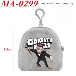 Gravity Falls Anime cartoon plush coin purse 9.5X9.5X4cm