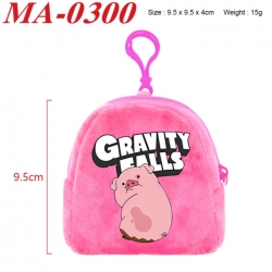 Gravity Falls Anime cartoon plush coin purse 9.5X9.5X4cm