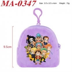 One Piece Anime cartoon plush coin purse 9.5X9.5X4cm