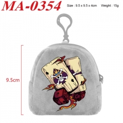 One Piece Anime cartoon plush coin purse 9.5X9.5X4cm