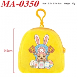 One Piece Anime cartoon plush coin purse 9.5X9.5X4cm