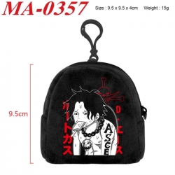 One Piece Anime cartoon plush coin purse 9.5X9.5X4cm