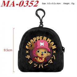 One Piece Anime cartoon plush coin purse 9.5X9.5X4cm