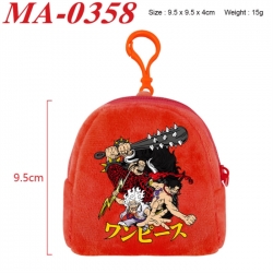 One Piece Anime cartoon plush coin purse 9.5X9.5X4cm