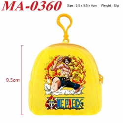 One Piece Anime cartoon plush coin purse 9.5X9.5X4cm