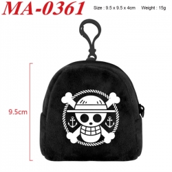 One Piece Anime cartoon plush coin purse 9.5X9.5X4cm